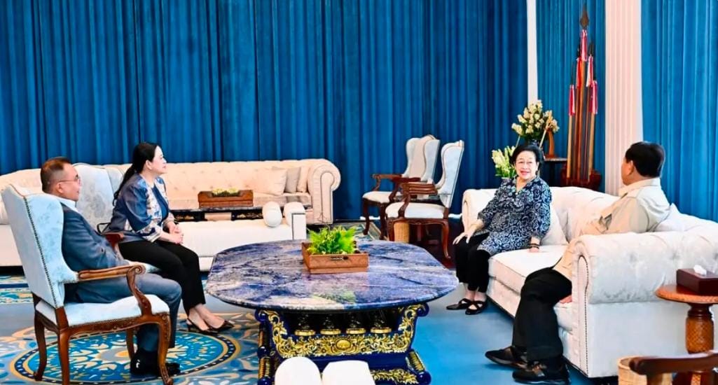Presiden Prabowo Subianto bertemu dengan Megawati Soekarnoputri di Istana merdeka pada Kamis (19/3). (Instagram Presiden Prabowo Subianto)