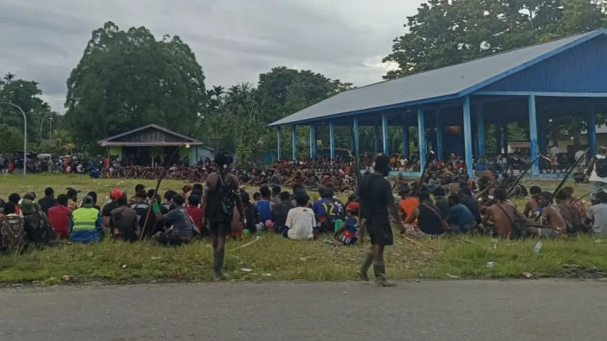 Suasana di Distrik Kwamki Narama. (Foto: Istimewa).&nbsp;