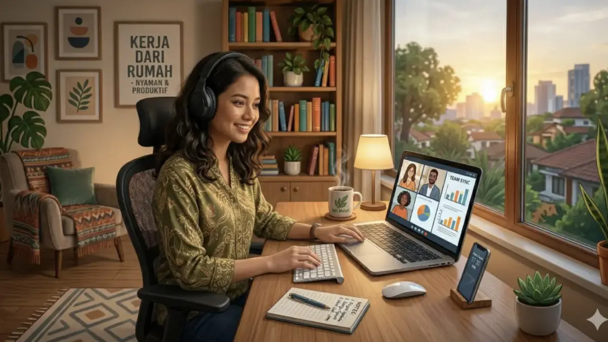 Ilustrasi WFH. (RADARSOLO/AI)