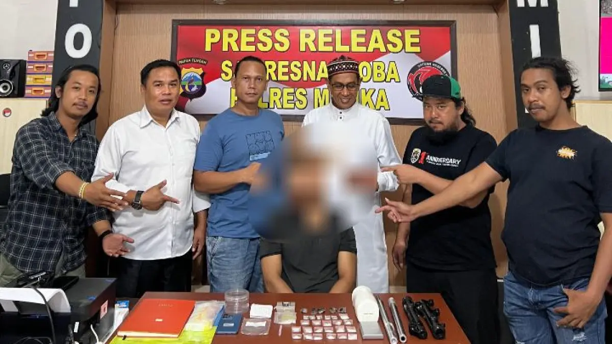 Pelaku yang berhasil diamankan polisi. (Foto: Istimewa).