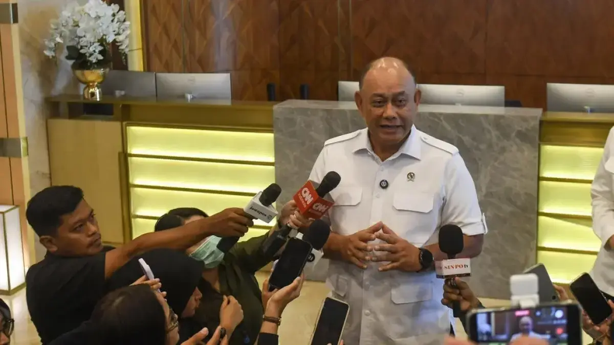 Kepala Badan Gizi Nasional Dadan Hindayana Beri Penjelasan soal anggaran EO senilai Rp113 M (ANTARA FOTO/Aditya Pradana Putra)