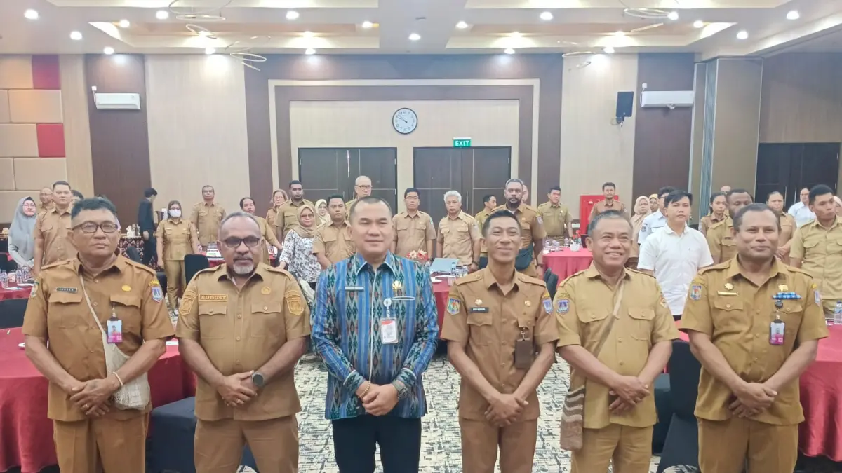 Peserta Rapat Koordinasi &nbsp;progress pelaksanaan standar pelayanan minimal di Merauke, &nbsp;Senin (13/4/2026).
(Ceposonline.com/Sulo)&nbsp;