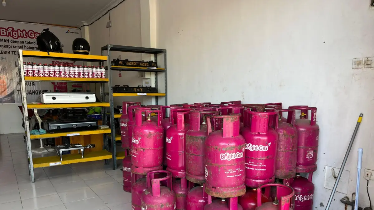 &nbsp;Beberapa tabung LPG yang ada di tempat penjualan GAS. (CEPOSONLINE.COM/ISTIMEWA)