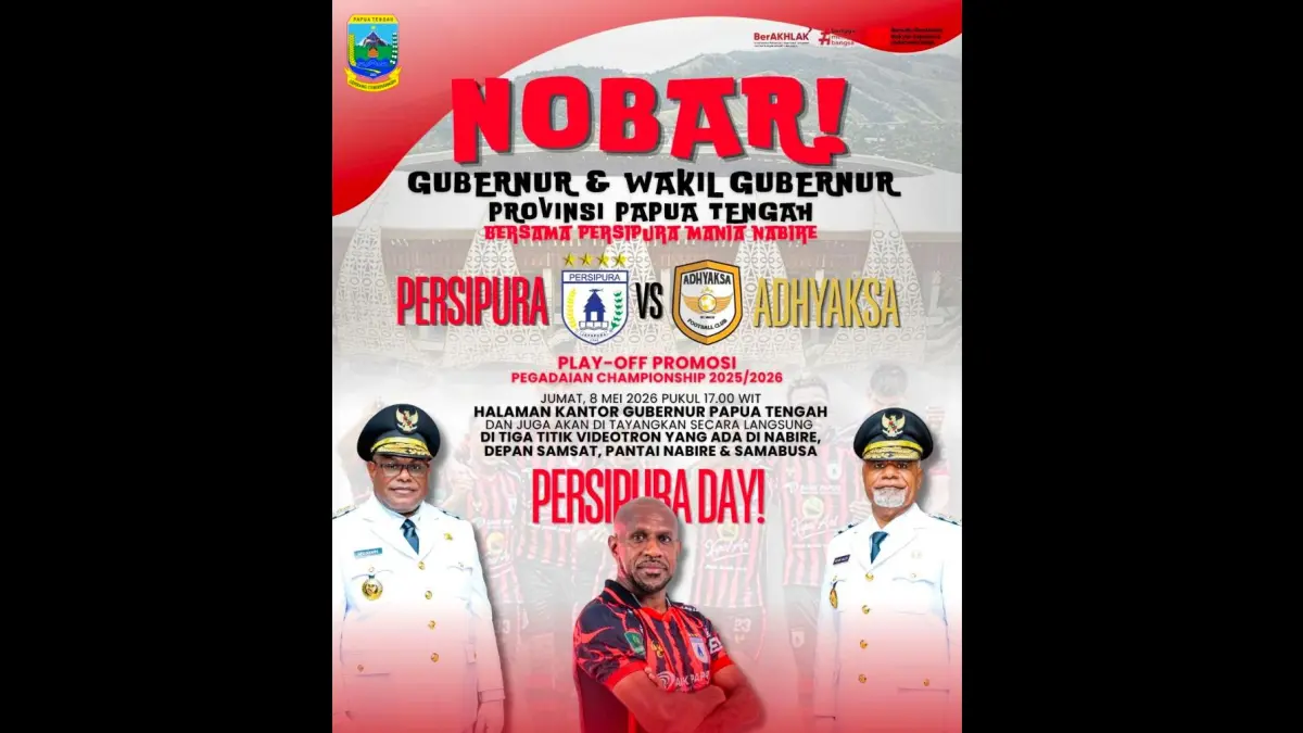 Flyer Nobar oleh Pemprov Papua Tengah. (CEPOSONLINE.COM/ISTIMEWA)&nbsp;
