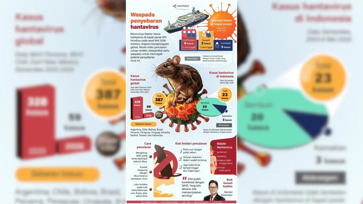 Infografis Waspada penyebaran hantavirus