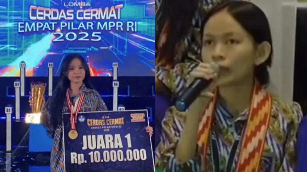 Josepha Alexandra, siswi SMAN 1 Pontianak yang viral perjuangkan jawaban benar di Lomba Cerdas Cermat 4 Pilar MPR RI.