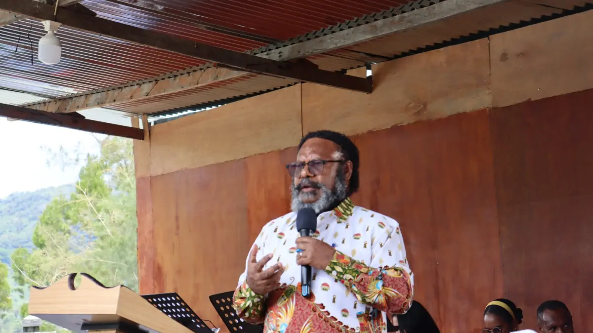 Bupati Tolikara Willem Wandik&nbsp;
(Ceposonline.com/Dismkomdigi Tolikara)