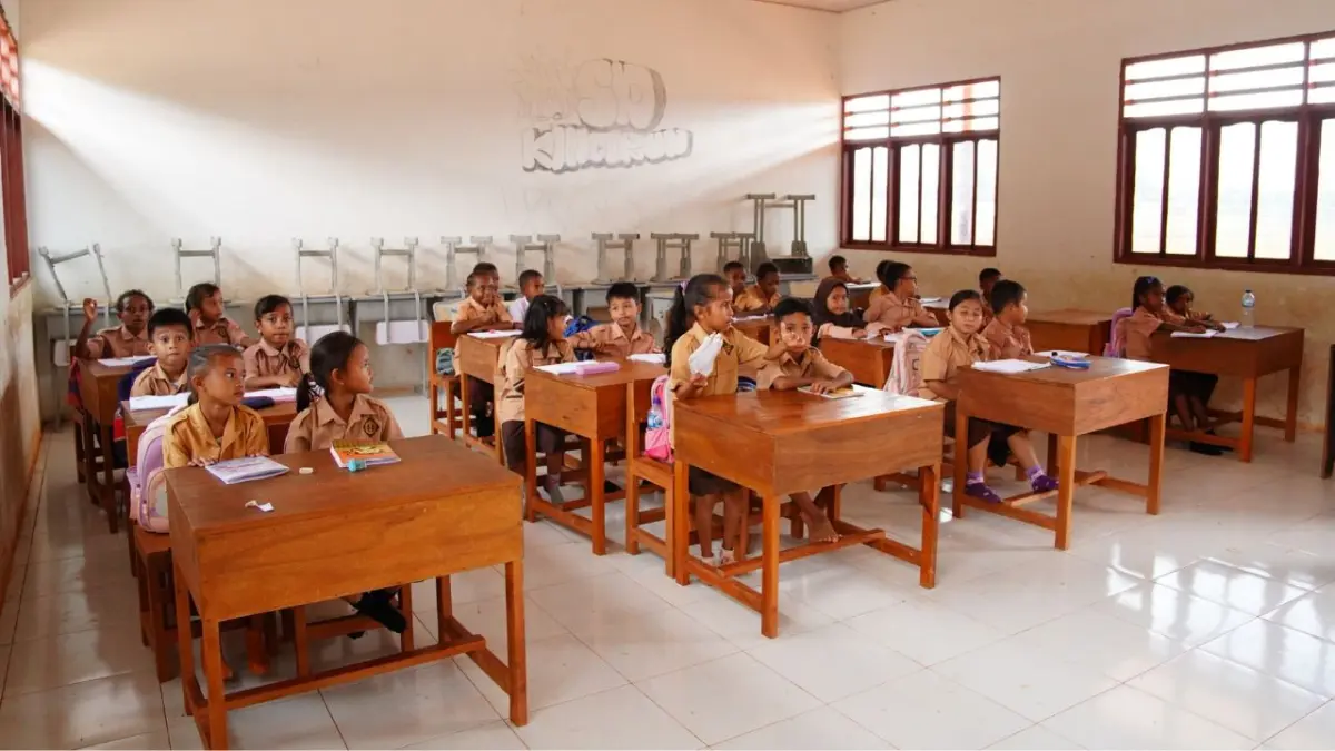 Siswa - Siswi di SDN Kigorun saat mengikuti proses belajar mengajar
