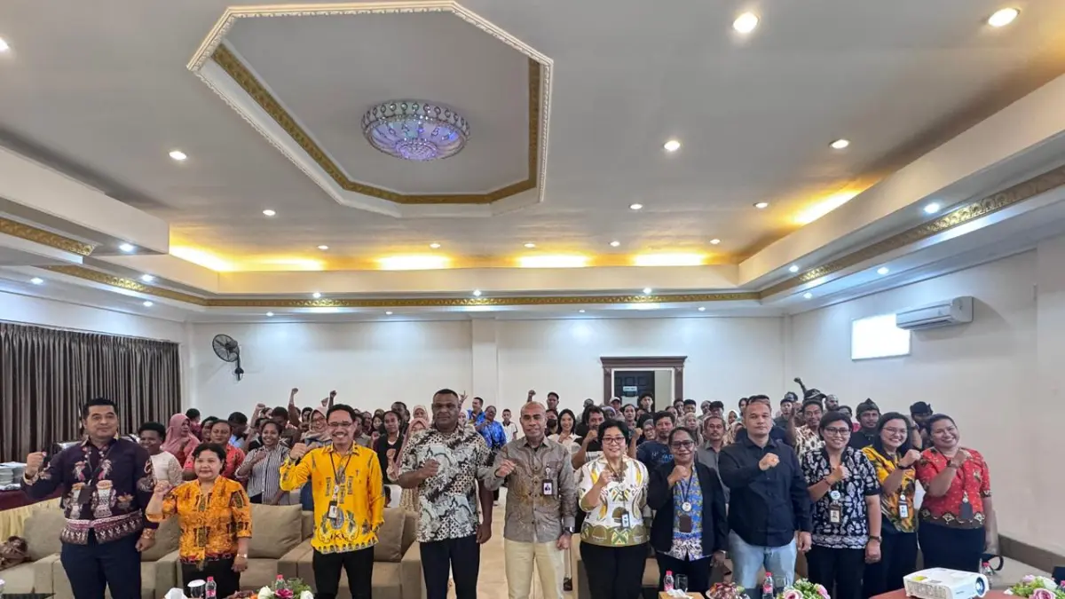 Bank Papua saat menggelar kegiatan sosialisasi inklusi keuangan bagi pelaku UMKM di Hotel Megaria, Kabupaten Merauke, Provinsi Papua Selatan, Selasa (26/5/2026) (CEPOSONLINE.COM/BANK Papua)&nbsp;