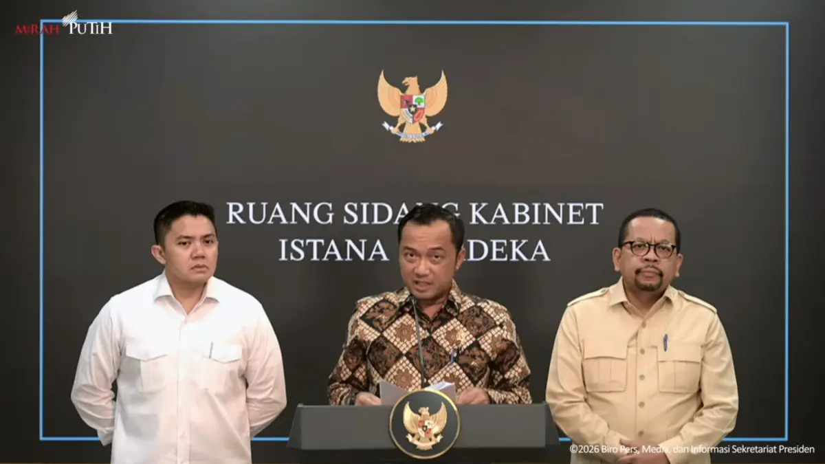 Keterangan Pers Mensesneg, Seskab dan Kepala Bakom, Ruang Sidang Kabinet, 2 Juni 2026 (SCREENSHOOT YOUTUBE SEKPRES)