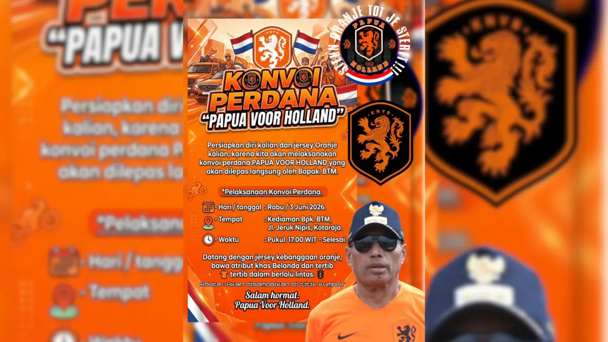 Sore Ini BTM Lepas Konvoi Perdana Papua Voor Holland, Tekankan Sportivitas dan Persatuan Anak Muda Papua.