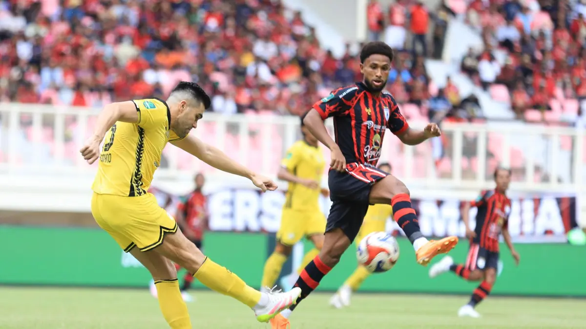 Williams Lugo saat membela tim Persipura Jayapura di Stadion Lukas Enembe musim lalu. (CEPOSONLINE.COM/ERIANTO).