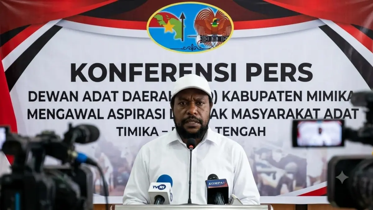 Ketua DAD Mimika, Vinsent Oniyoma. (Ceposonline.com/ Istimewa).&nbsp;