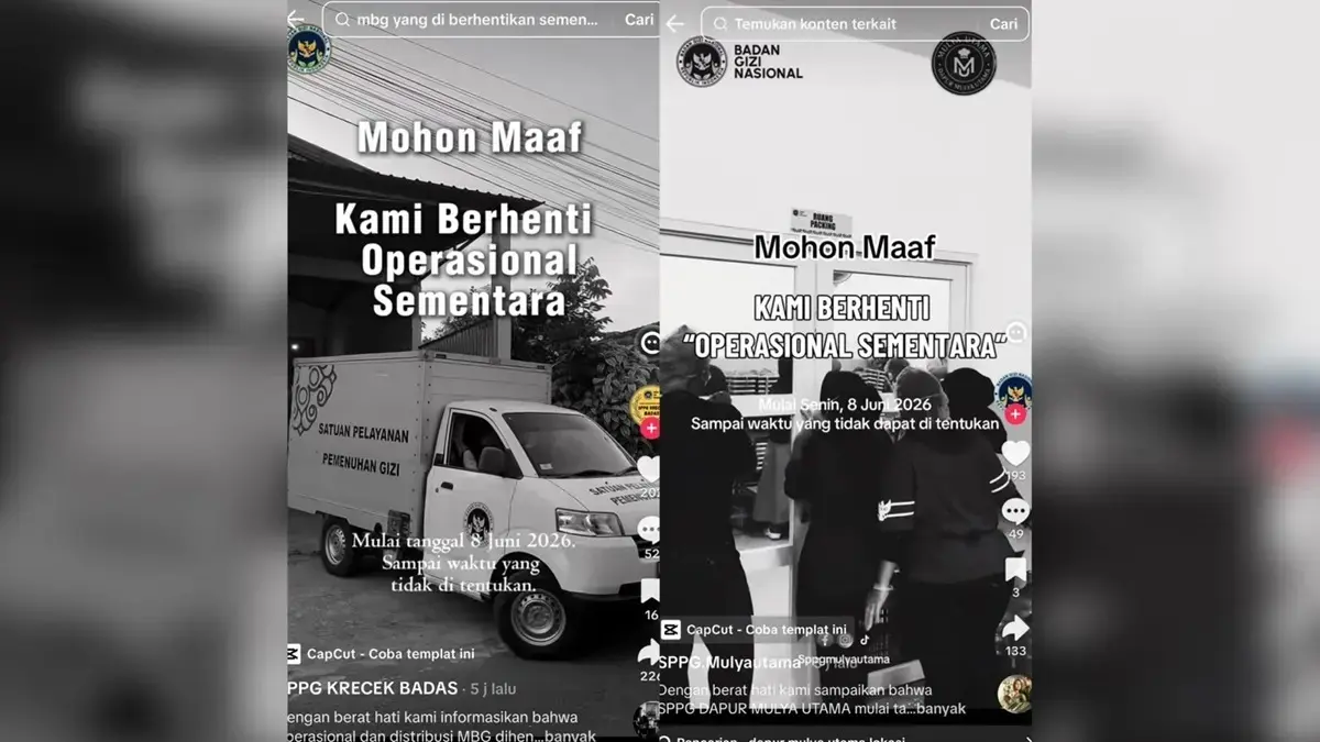 SePostingan terkait sejumlah SPPG viral mengaku tutup operasional sementara.