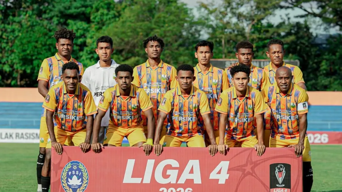 &nbsp;Skuad Persiker Keerom saat berfoto beberapa waktu lalu di Kota Solo, Jawa Tengah. (Istimewa).