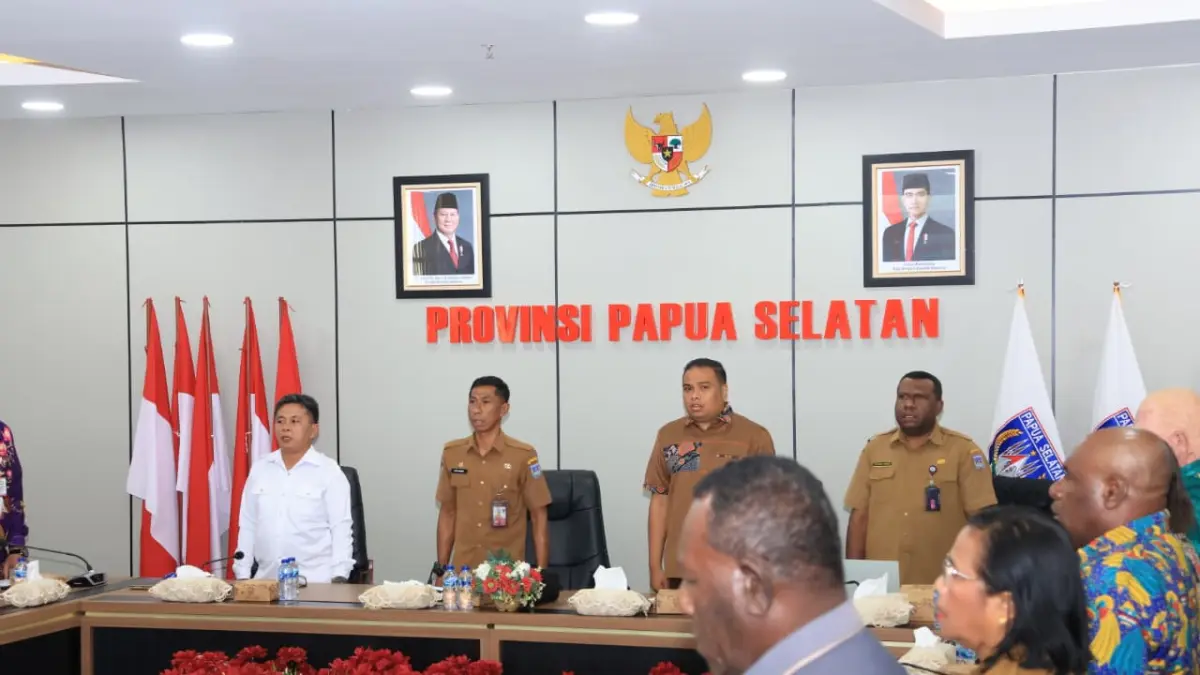 Para anggota DPRK dari 4 kabupaten cakupan wilayah Papua Selatan saat mengikuti penguatan kapasitas dan kinerja anggota DPRK yang dilaksanakan Dirjen Otda bersama Pemerintah Provinsi Papua Selatan di Kantor Gubernur Papsel di Salor, Selasa (9/6/2026) &nbsp;
(Biro Umum Papsel/Ceposonline.com) &nbsp;&nbsp;