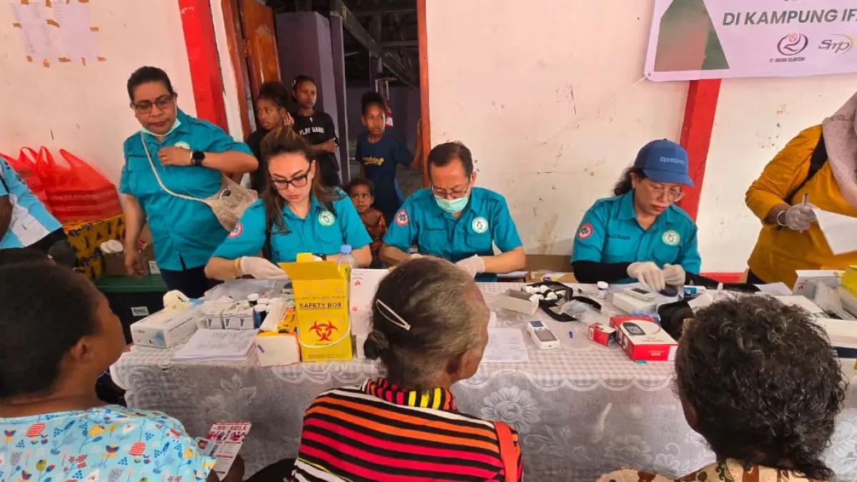 PDS PatKLIn Cabang Papua saat menggelar kegiatan bakti sosial di di Kampung Ifale, Distrik Sentani Kota, Sabtu (6/6/2026).
