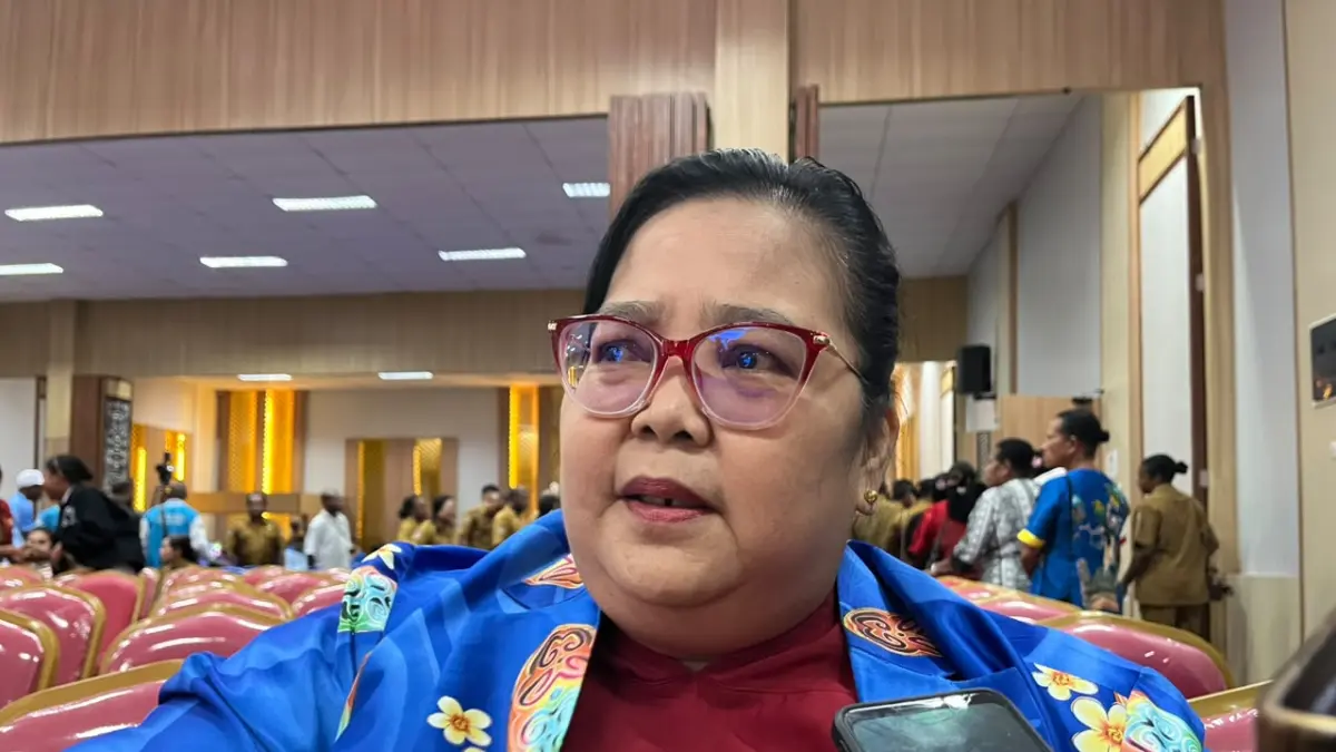 Ketua Harian Lembaga Pengembangan Pesparawi Daerah (LPPD) Provinsi Papua Tengah, Mince Tebun Nawipa &nbsp;(CEPOSONLINE.COM/THERESIA F. TEKEGE)