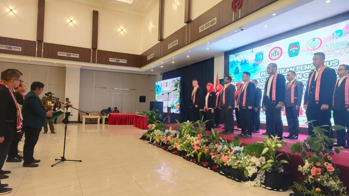 Proses pelantikan POGI Papua Barat - Papua Barat Daya periode 2026- 2028, Kamis (18/6) Foto: Fauzia/papuabaratdayapost.com