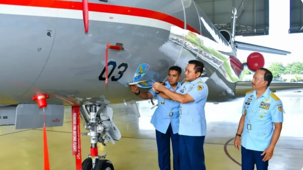 KSAU Marsekal TNI M. Tonny Harjono meresmikan operasional Skadron Udara 18 TNI AU di Lanud Halim Perdanakusuma, Jaktim, pada Kamis(18/6/2026). (TNI AU)&nbsp;