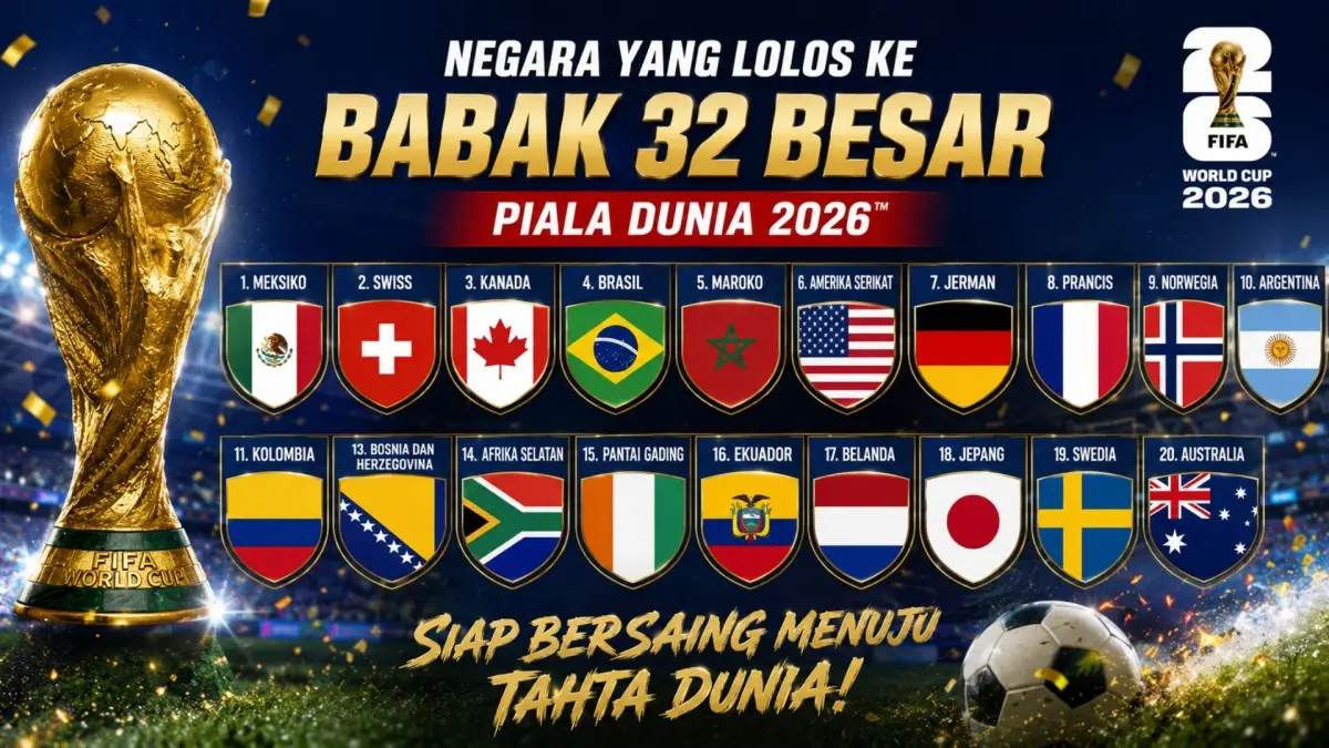 Ini Daftar 20 Negara yang Sudah Kantongi Tiket ke Babak 32 Besar Piala Dunia 2026, Persaingan Kian Panas