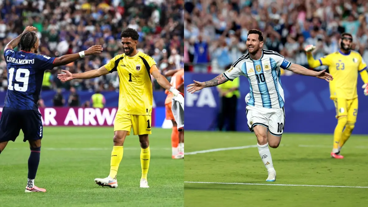 Kolase Foto Pemain Tanjung Verde dan Argentina