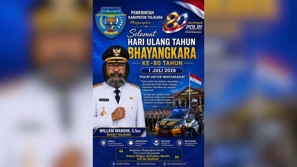 Flyer Imbauan Bupati Tolikara Willem Wandik (Diskomdigi Tolikara)