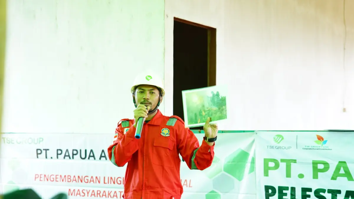 Kegiatan Sosialisasi Mitigasi Kebakaran Hutan di Kampung Rawa Kasat, Distrik Ulilin, Kabupaten Merauke, Papua Selatan, Sabtu (27/06/2026).