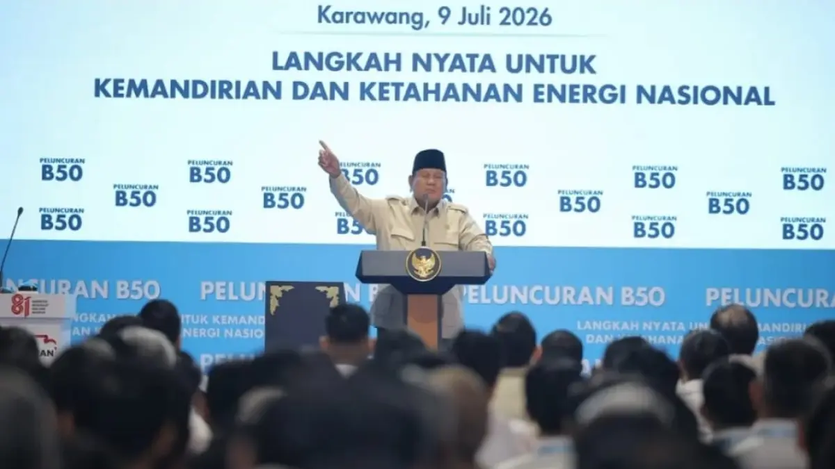 Presiden Republik Indonesia Prabowo Subianto secara resmi meluncurkan program mandatori biodiesel B50 di Karawang, Jawa Barat, Kamis (9/7/2016)/(Istimewa).
