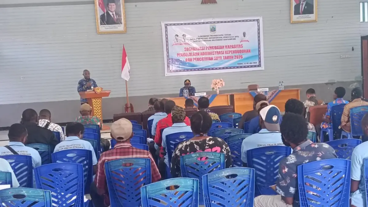 Para peserta saat mengikuti sosialisasi penguatan kapasitas kependudukan di Nabire. (CEPOSONLINE.COM/ISTIMEWA)