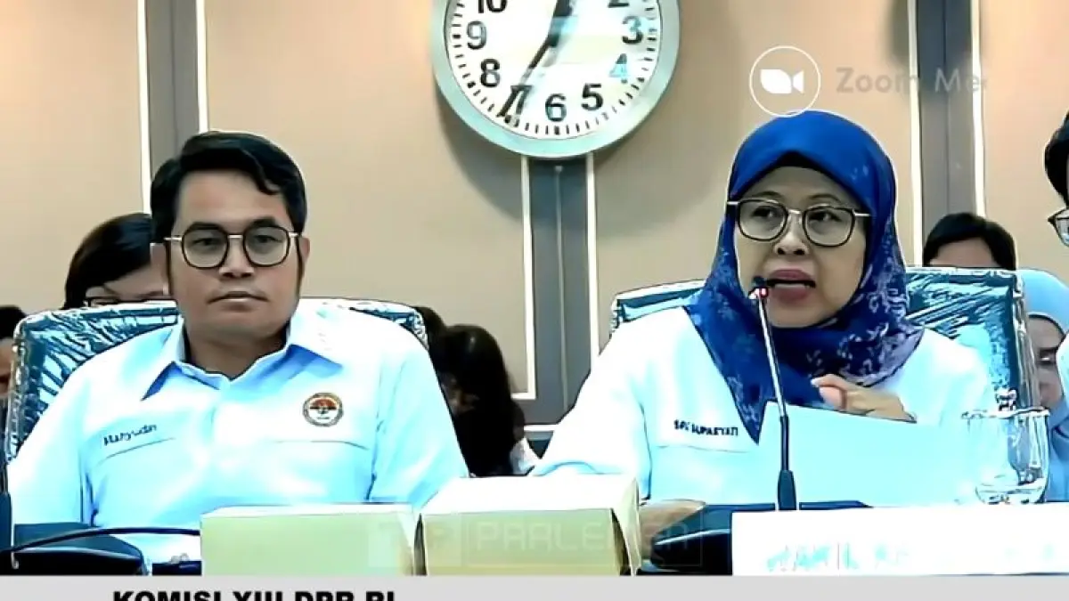 Tangkapan layar- Wakil Ketua LPSK Sri Suparyati (kanan) dalam rapat dengar pendapat bersama Komisi XIII DPR RI di Kompleks Parlemen, Jakarta, Kamis (16/7/2026). (Ceposonline.com/ANTARA/Youtube TVR Parlemen)