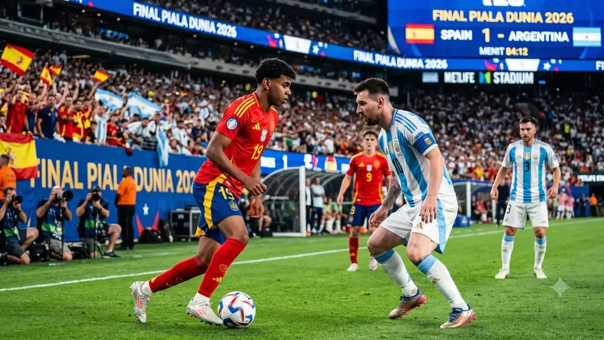 Spanyol vs Argentina di Final Piala Dunia 2026: Juara Eropa Tantang Sang Juara Bertahan (GEMINI AI)