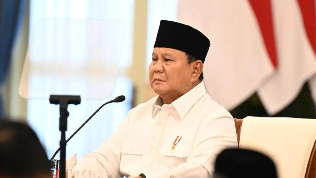Tangkapan layar - Presiden RI Prabowo Subianto menyampaikan pidato dalam Sidang Kabinet Paripurna yang digelar di Istana Negara Jakarta, Senin (20/7/2026). ANTARA/HO-YouTube Sekretariat Presiden/Aditya Ramadhan