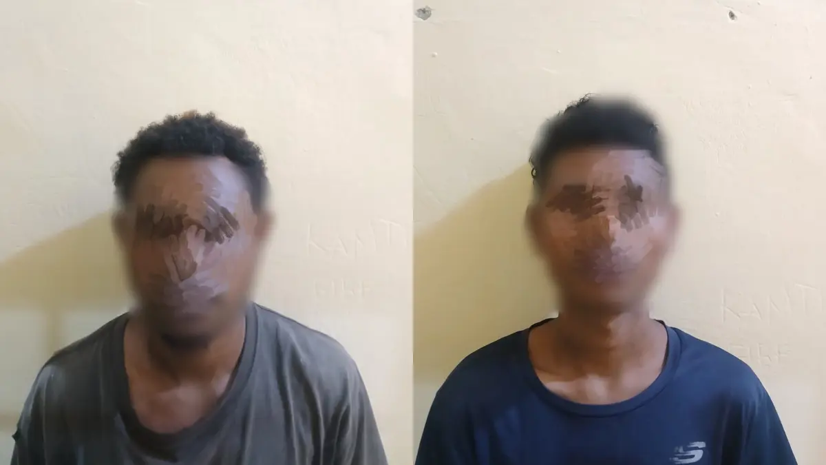 Dua pelaku berhasil diamankan dalam aksi jambret di Abepura, kini Polsek Abepura telah menerima laporan korban, memeriksa saksi-saksi, serta mengamankan barang bukti guna proses penyidikan, Rabu (23/7/2026).(CEPOSONLINE.COM/POLSEK ABEPURA).