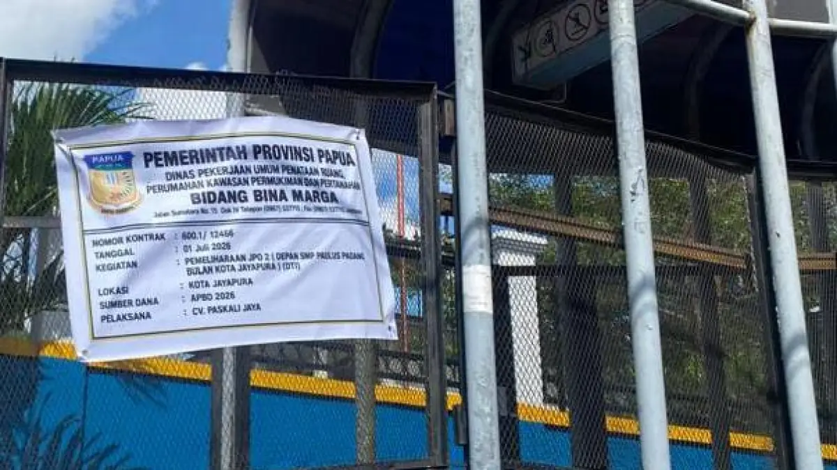 Kondisi JPO Abepura yang kian tampak memperihatinkan, direncana akanioakukan perbaikan awal Agustus, Selasa (28/7/2026)