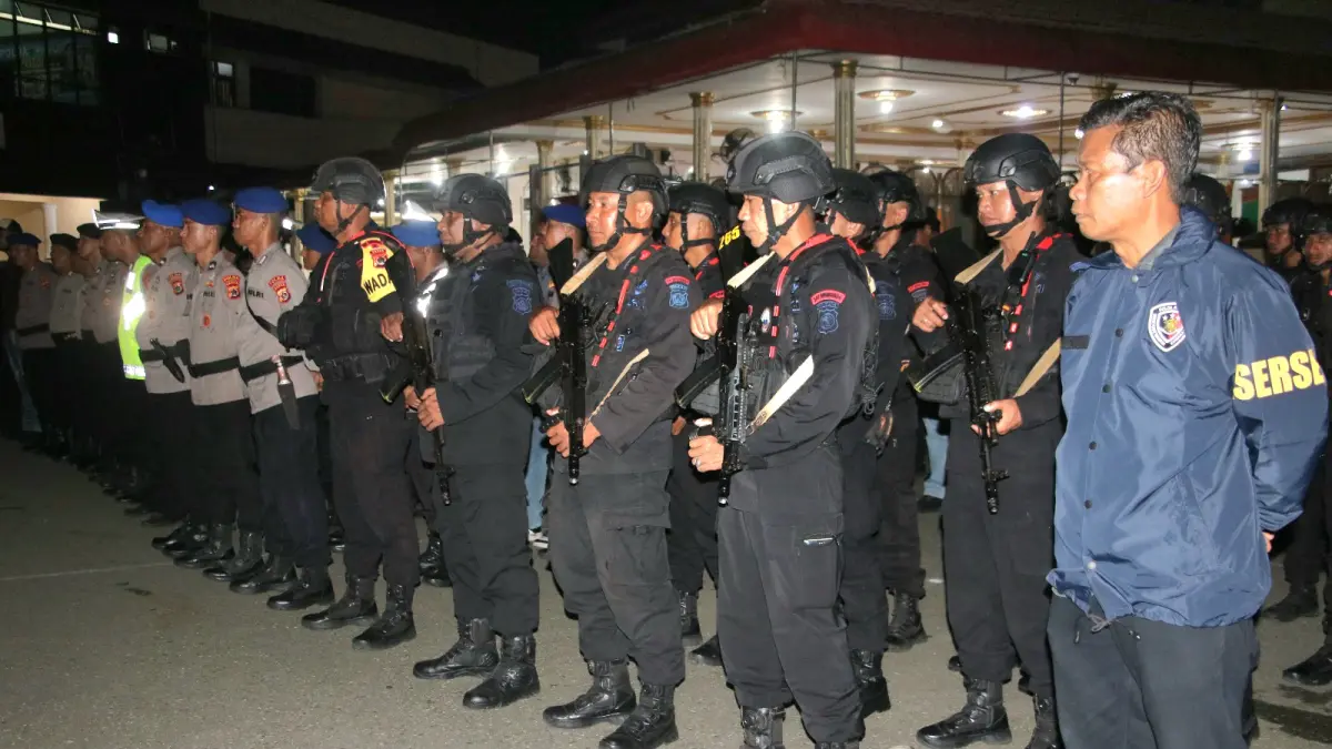 Polresta Jayapura Kota siagakan 1000 Personel untuk mengamankan aksi KNPB di Kota Jayapura.
