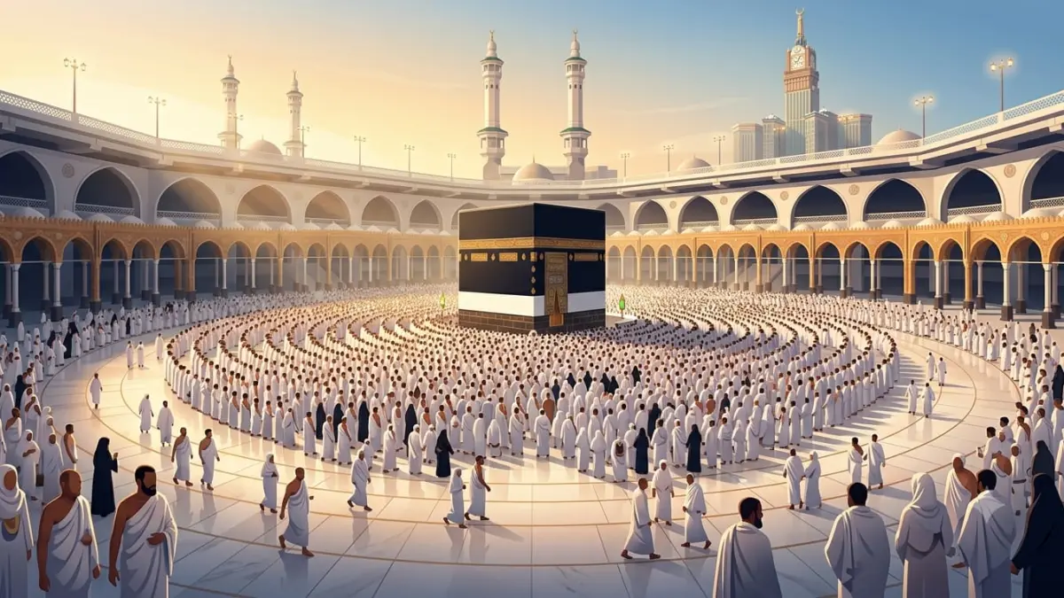 Ilustrasi haji. (AI) 