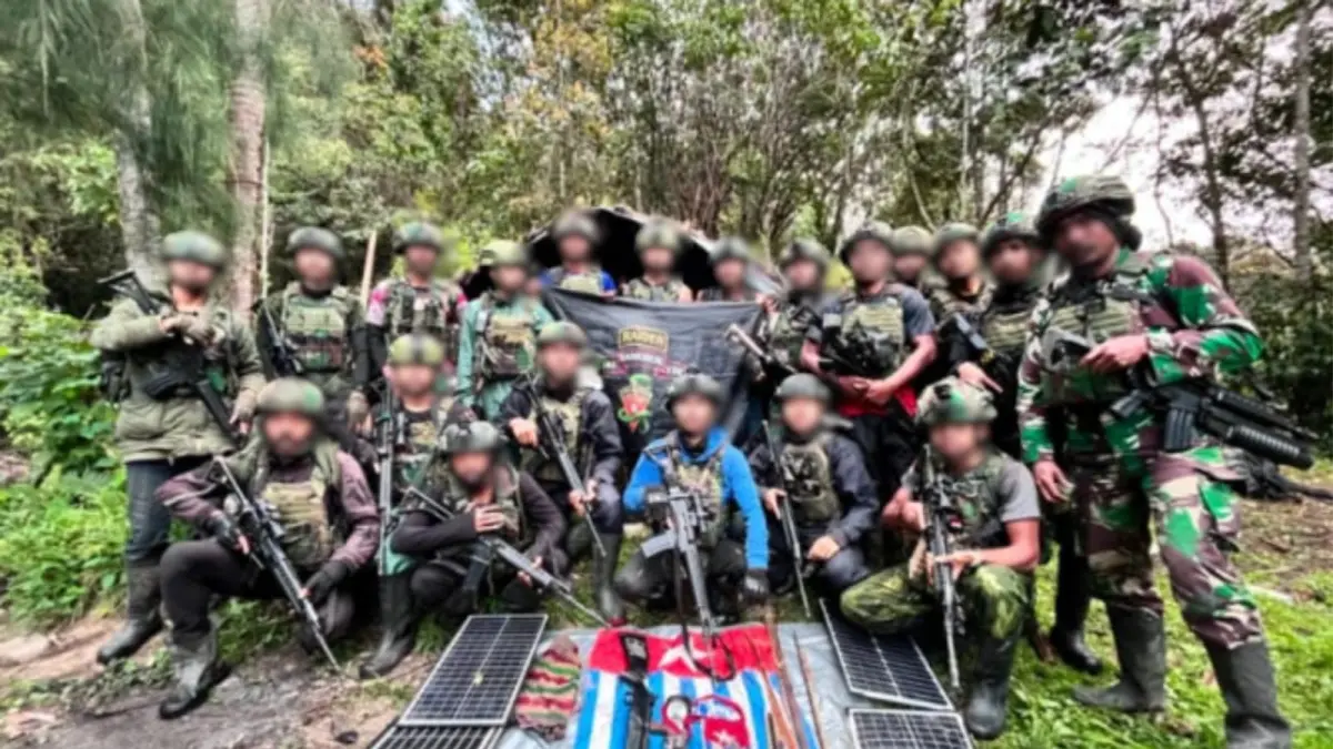 Barang bukti hasil sitaan Koops TNI Habema di Kabupaten Intan Jaya. (Foto: Koops TNI Habema).&nbsp;