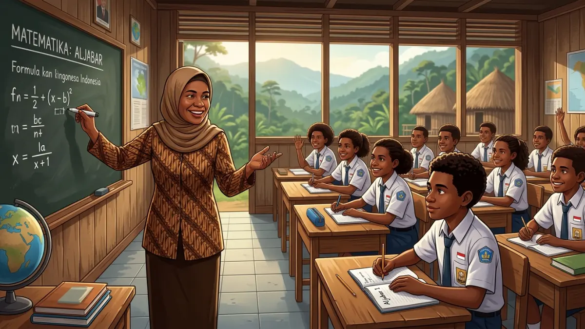 Ilustrasi guru. (AI) 