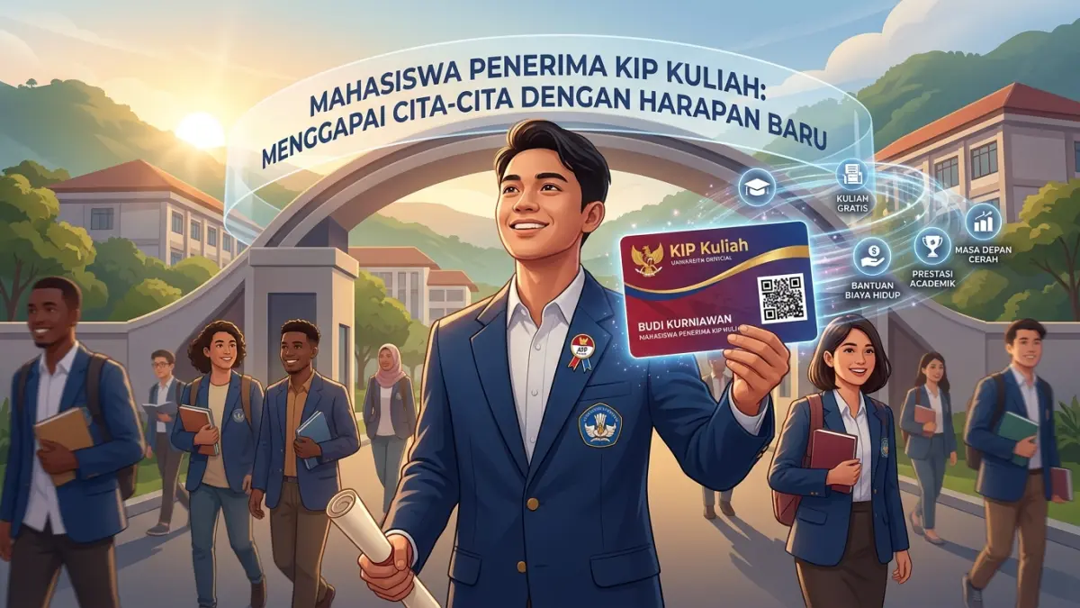 Ilustrasi penerima KIP Kuliah. (AI) 