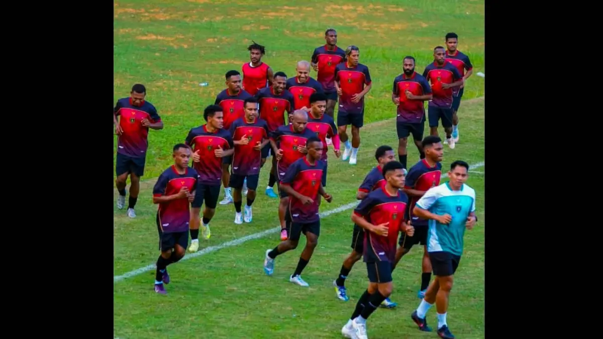 Persipura Jayapura menjalani latihan di Stadion Mandala beberapa waktu lalu. (CEPOSONLINE.COM/PERSIPURA IG)