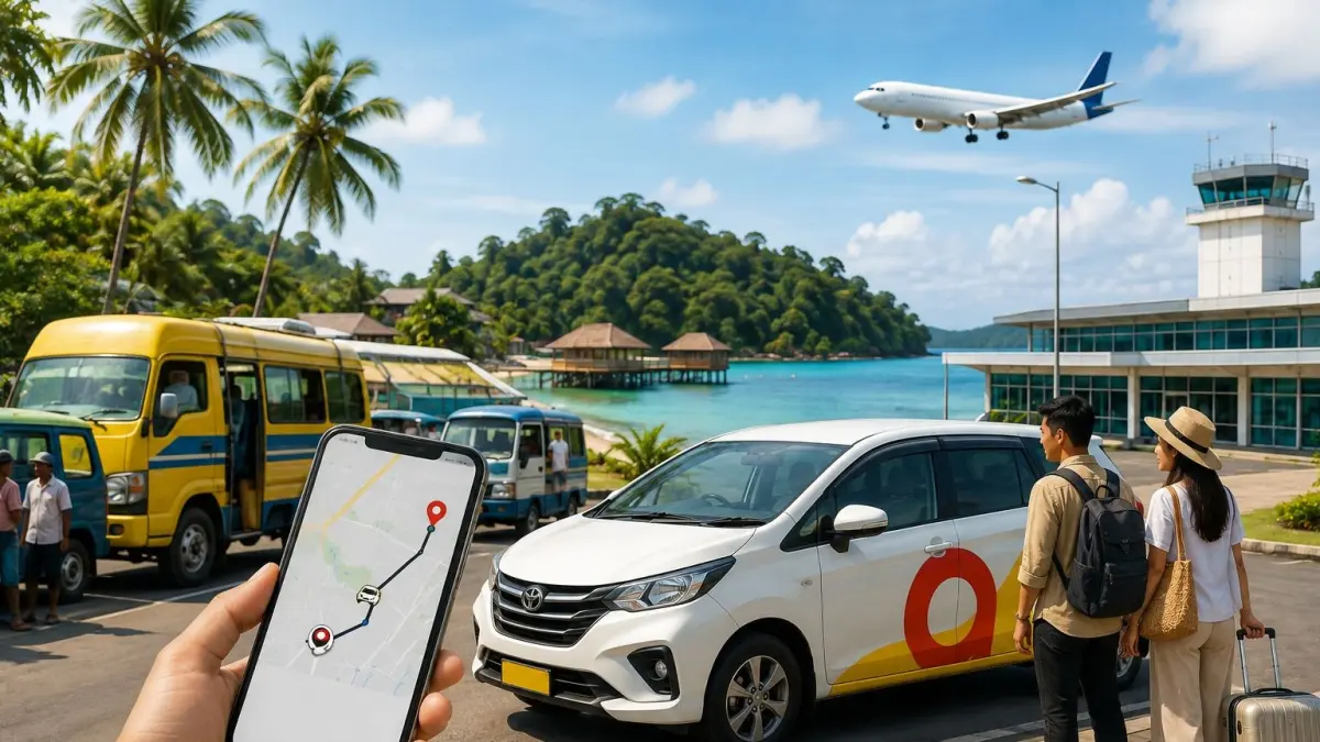 Foto/Illustrasi layanan transportasi Online di Biak.&nbsp;(AI)