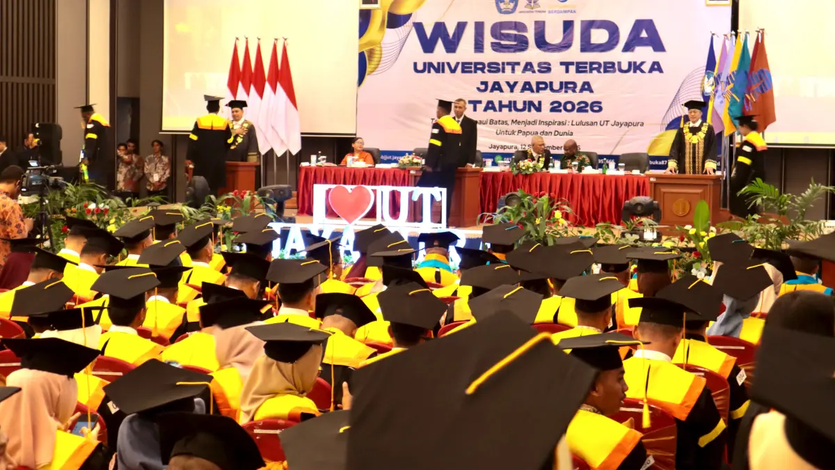 Prosesi Wisuda Universitas Terbuka (UT) Jayapura Tahun 2026, di Hotel Grand Asmat, Jayapura, Sabtu (12/9/2026)

(CEPOSONLINE.COM/JIMIANUS)
