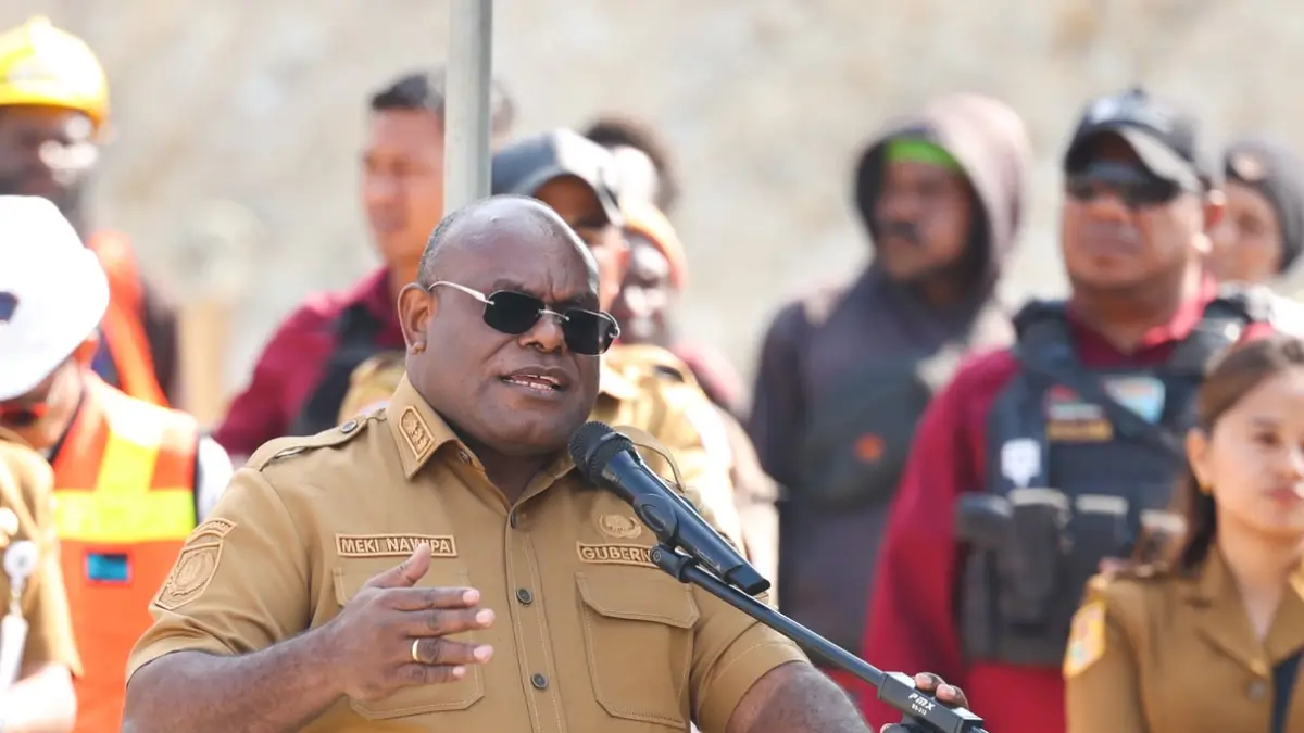 Gubernur Papua Tengah, Meki Nawipa bersama pimpinan Forkopimda saat melakukan Kunker di Kabupaten Intan Jaya, Selasa, (15/9/2026). (CEPOSONLINE.COM/HUMAS PEMPROV)