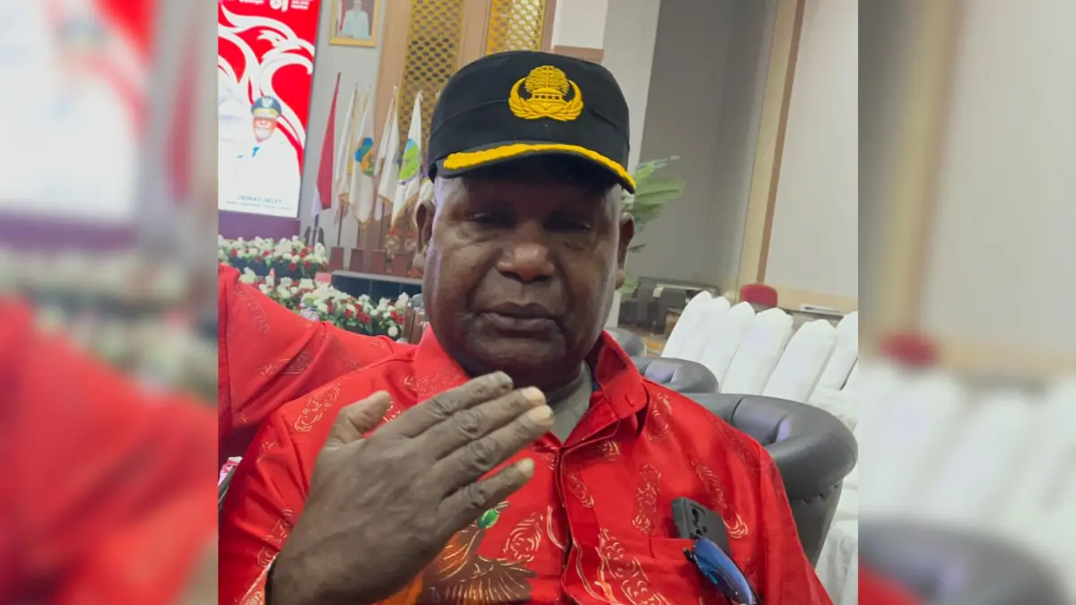 Kepala Suku Damal Provinsi Papua Tengah, Geradus Wamang (CEPOSONLINE.COM/THERESIA F. TEKEGE)