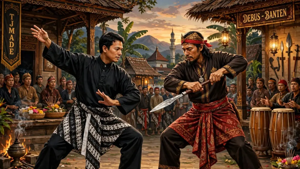 Foto/Ilustrasi silat Tjimande dan Debus