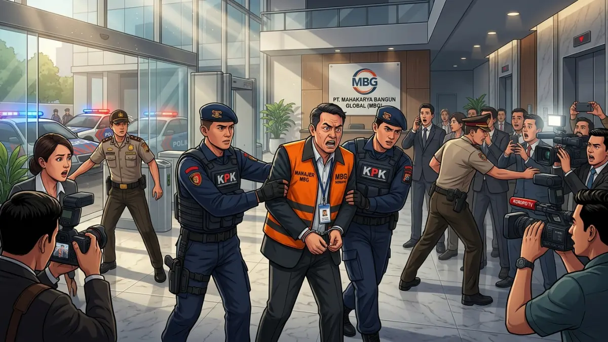 ILUSTRASI TERSANGKA KORUPSI.