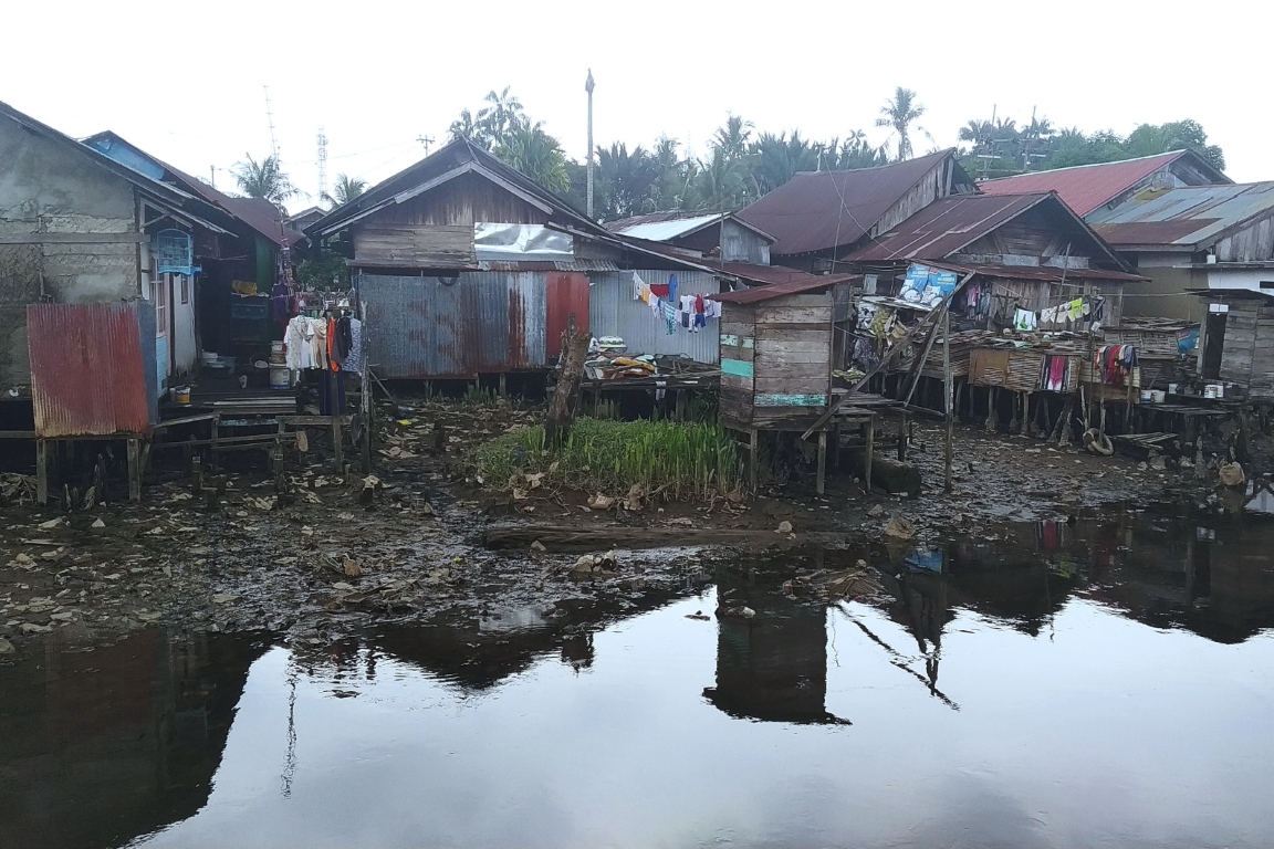 PERLU SENTUHAN: Ilustrasi foto kawasan kumuh di Banjarmasin.