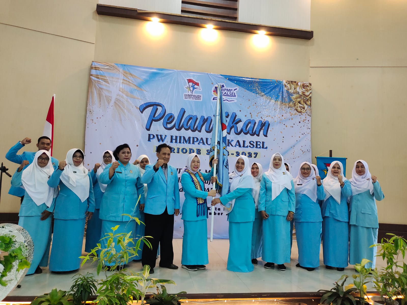 LANTIK - Suasana pelantikan ketua dan pengurus Himpaudi Kalsel periode 2023-2027