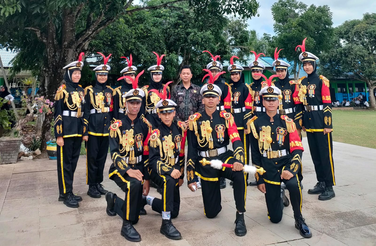 SIAP TANDING: Paskibra SMAN 1 Jorong bakal mengikuti lomba ketangkasan baris-berbaris tingkat Kalimantan.